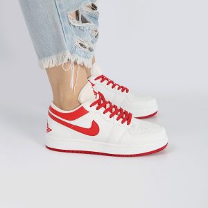 کفش و کتانی زنانه مدل NIKE AIR JORDAN 1 رنگ سفید قرمز کد M5831