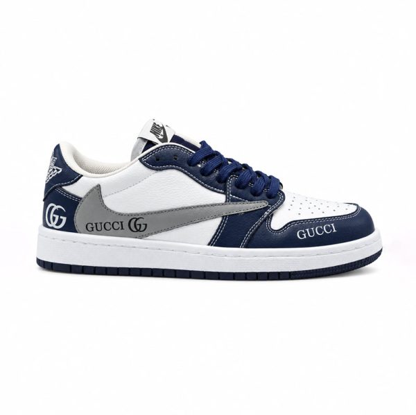کفش و کتانی مردانه مدل نایک ترویس NIKE TRAVIS رنگ سفید سرمه ای کد 30295