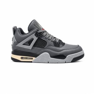 کفش و کتانی مردانه ساقدار مدل جردن NIKE AIR JORDAN 4 رنگ طوسی مشکی کد 2189