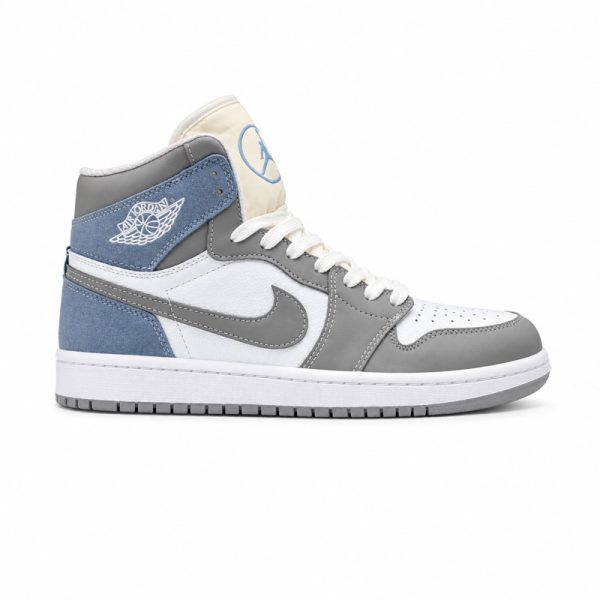 کفش و کتانی مردانه ساقدار مدل NIKE JORDAN 1 رنگ طوسی آبی کد 2425