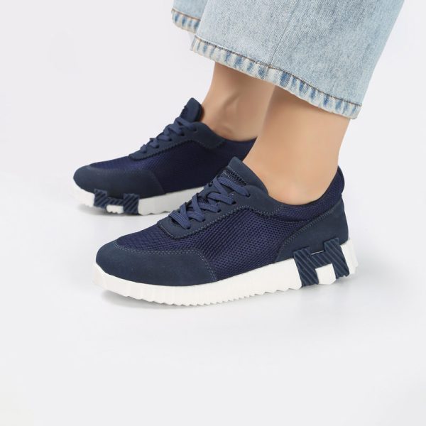 کفش و کتانی زنانه مدل هرمس HERMES رنگ سرمه ای کد H5124