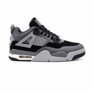 کفش و کتانی مردانه ساقدار مدل جردن NIKE AIR JORDAN 4 رنگ طوسی مشکی کد 2185