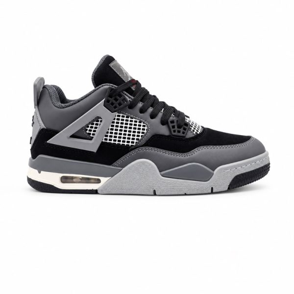 کفش و کتانی مردانه ساقدار مدل جردن NIKE AIR JORDAN 4 رنگ طوسی مشکی کد 2185