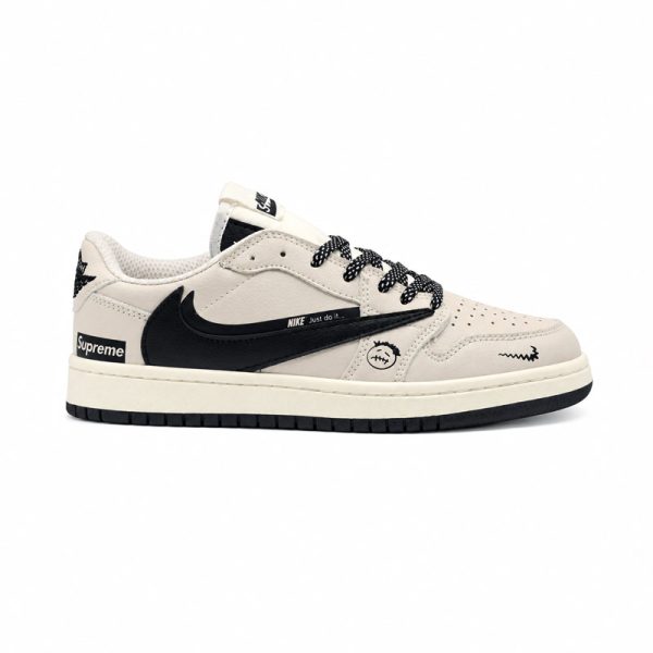 کفش و کتانی مردانه مدل نایک ترویس NIKE TRAVIS رنگ کرم مشکی کد 30360
