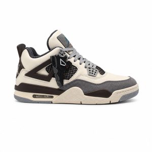 کفش و کتانی مردانه ساقدار مدل جردن NIKE AIR JORDAN 4 رنگ کرم کد 2396