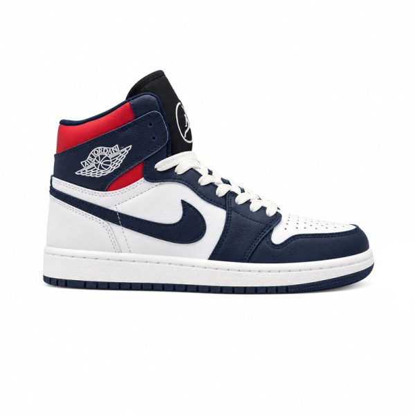 کفش و کتانی مردانه ساقدار مدل NIKE JORDAN 1 رنگ سرمه ای قرمز کد 2437
