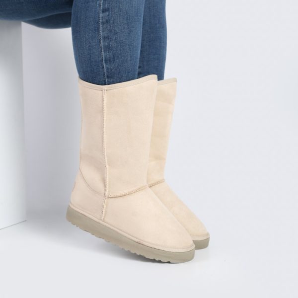 بوت و نیم بوت زنانه و دخترانه رنگ کرم کد M770